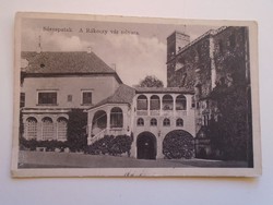 D184266  Régi képeslap SÁROSPATAK  A Rákoczy (?)  vár udvara  p 1932