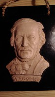 Richard Wagner marked the work of sculptor John Putz with a relief glued to a black plate of glass