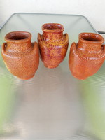 Retro gyűjtői Pesthidegkúti kerámia füles vázák