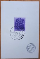 Beregszász returned a commemorative card with a commemorative stamp