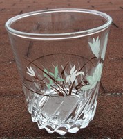 Olasz tavirózsa mintás - jelzett - üveg jégkockatartó üveg pohár