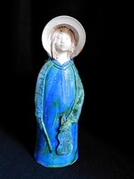 Ceramic sculpture - girl with violin - 30 cm