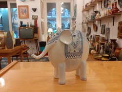 Retro aquincumi aqua porcelain. Indian elephant. Autumn tailor's antony