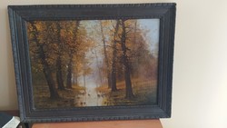 Szép tájkép festmény szignózott 80x61 cm Mesterházy aláírással