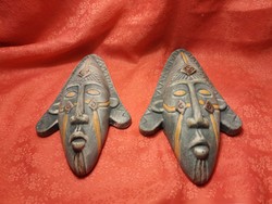 2 pcs. Ceramic totem, wall ornament