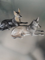 Retro Hollóházi, Kőbányai (Drasche) kutya figurák