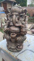 Kő Ganésa 65cm Bronz os Indiai Thai Keleti Feng Shui kertépítő szobor Buddha sorozatból