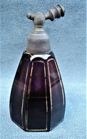 Old antique purple perfume spray bottle