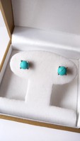 Silver turquoise stone earrings