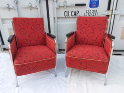 Felújítandó retró fotel fémvázas mid-century karosszék