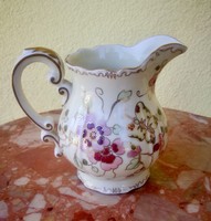 Zsolnay porcelán  tejkiöntő, teás készlethez, pillangó mintás