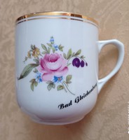 Csehszlovák  porcelán csésze Edith felirattal