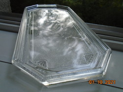 1970 Wmf display case from the 1907 series Art Nouveau pattern thick heavy relief, stained glass, ice glass offering bowl