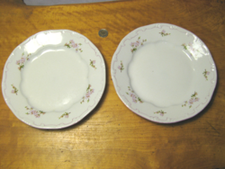 Zsolnay 2 purple floral flat plates g 60