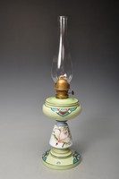 Antique Art Nouveau kerosene lamp, blown - torn, large size - 51.5 cm.