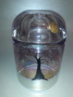 MOST ÉRDEMES VINNI! Kézműves festett üveg asztaldísz illóolaj tartó illatosító