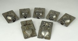1G123 antique heart shaped christmas wax mold whole 7 piece confectioner tool