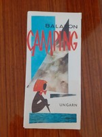 Retro Balaton Camping reklám turista információs leporello