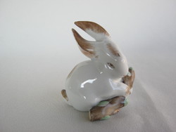Zsolnay porcelán nyúl barkával nyuszi