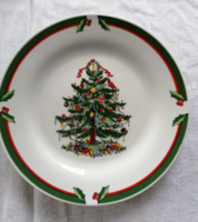 Porcelán gyerek tányér karácsonyi mintával