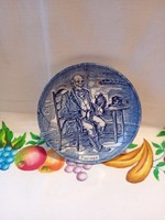 English vintage unicorn tableware in blue denim bowl