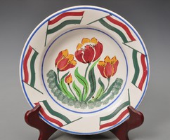 Wilhelmsburg ensign - tulip plate, wall plate. Indicated.