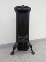 Antique iron stove cylindrical iron stove fireplace with dragon decoration