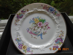 Very rare rosenthal embossed empire wreath plate, flower and bird of paradise patterns, ideal series