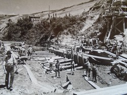 AV837.10 Szeretfalva- Déda  vasútépítés  1940 Erdély  Magyar Királyi Államvasutak - fotó  1970k
