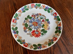 Braziliai virágmintás porcelán tányér Porcelana Schmindt S.Catarina made in Brasil
