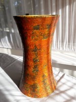 27,5 cm hódmezővásárhelyi kerámia váza, retro - kis lepattanásokkal a talpán