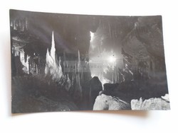 D184612 old postcard aggtelek stalactite cave 1955