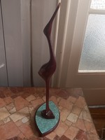 Retro / midcentury heron / crane bird tree sculpture