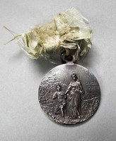 Szent Erzsébet ezüst érem/medál, gyönyörű állapotban!c.1900