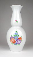 1D563 Hibátlan kézifestéssel Herendi díszített virágdíszes porcelán váza 21.5 cm