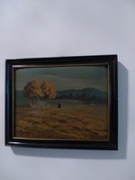 Baky Albert híres magyar festő őszi tájkép