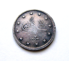 Turkey - Ottoman Empire - silver 2 kusş - ah 1327/2 (1910) - v. Sultan Mehmed (1909 - 1918)