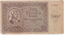 Horvátország 5000 kuna 1943