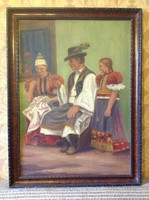 Festmény Ferenczy Károly aláírással