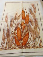 Kukorica mintás régi törlőkendő , konyharuha 50 x 70 cm.