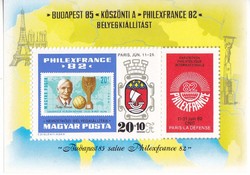 Hungary half postage stamp block 1982