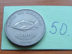 UGANDA 200 SHILLINGS 1998 Bölcsőszájúhal-félék  50.
