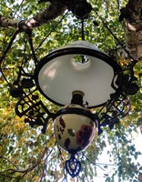 Lüszter, csillár lámpa villanyosított hasznàlatra készen petróleum fali lámpa Szecessziós