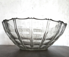Retro, antique thick glass bowl, serving, centerpiece, flawless condition