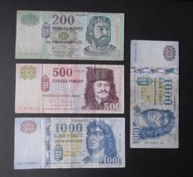 200-500-1000-1000 forint (2007, 2006, 2010, 2015)