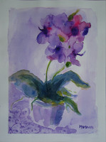 Moona - Orchidea EREDETI akvarell /aquarell