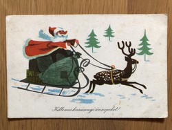 Aranyos Karácsonyi képeslap -  Szilas Győző  rajz