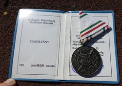 1956 commemorative coin with black ribbon with documentation