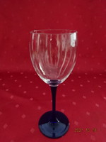 Üveg pohár, kobalt kék talppal, magassága 20 cm. Vanneki!