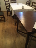 Colonial dining table 3pcs 90x90cm = 270x90cm